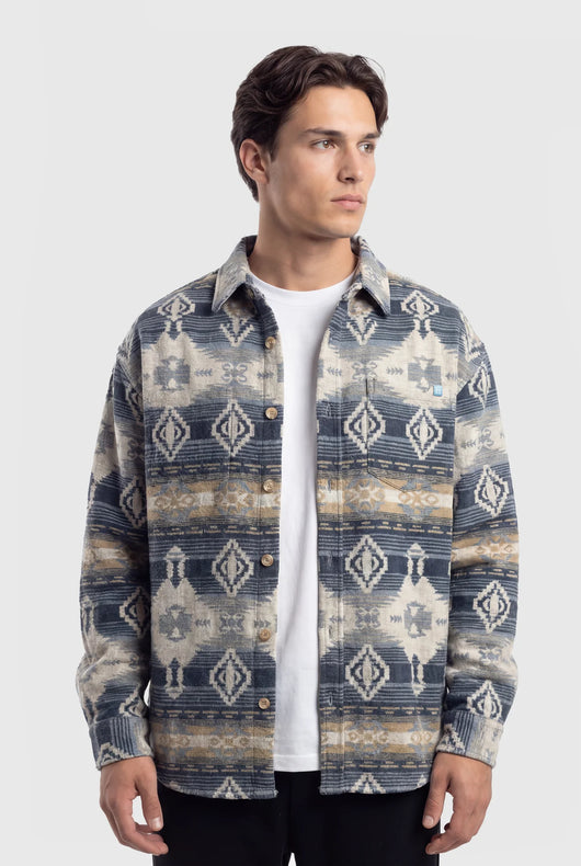 TEAMLTD - AZTEC OVERSHIRT TRAIL | Blue