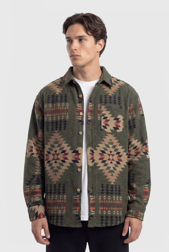 TEAMLTD - AZTEC OVERSHIRT TRAIL | Deep Moss