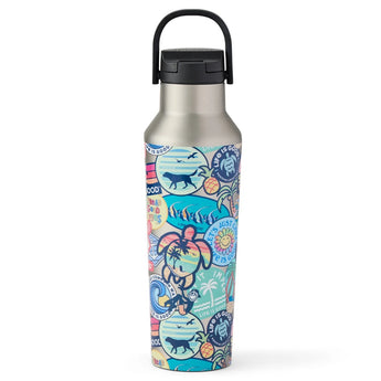 LIFE IS GOOD - CORKCICLE LIG BOTTLE | Beach Sticker Collage 20oz Stainless