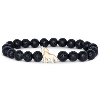 FAHLO - RED WOLF TRACKING BRACELET | LAVA STONE