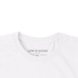 LIFE IS GOOD - MENS CRUSHER TEE | Golf More Golf Ball Cloud White