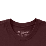 LIFE IS GOOD - MENS CRUSHER TEE | Girl Dad Deep Burgundy