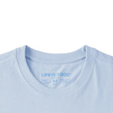 LIFE IS GOOD - MENS CRUSHER TEE | Jake Not Working Glacier Blue