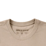 LIFE IS GOOD - MENS CRUSHER TEE | Dad Tax Oat Brown