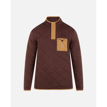 HURLEY - MIDDLETON QUILTED 1/4 SNAP FLEECE | ESPRESSO