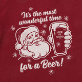 LIFE IS GOOD - TIME FOR A BEER XMAS LONGSLEEVE | Adirondack Red
