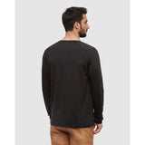 TENTREE - BAKER HENLEY LONGSLEEVE TEE | Meteorite Black