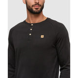 TENTREE - BAKER HENLEY LONGSLEEVE TEE | Meteorite Black