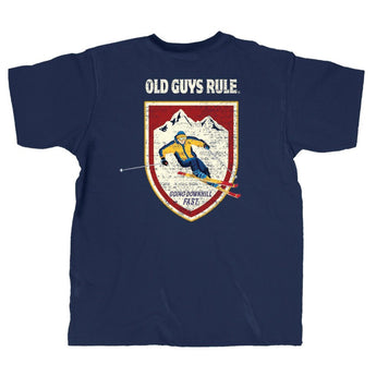 OLD GUYS RULE - DOWNHILL SKIER | NAVY