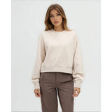 TENTREE -  BLUFFS CROPPED CREW | Pale Oak Heather