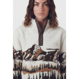TEAMLTD - PEAKS SHERPA UNISEX PULLOVER | Brown