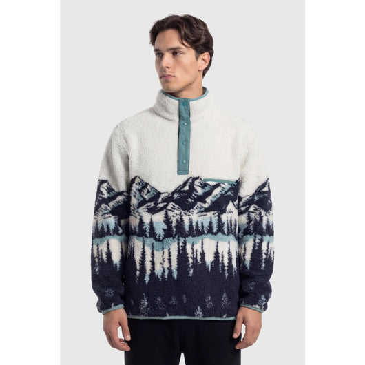 TEAMLTD - PEAKS SHERPA UNISEX PULLOVER | Navy