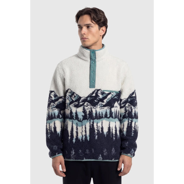 TEAMLTD - PEAKS SHERPA UNISEX PULLOVER | Navy