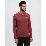 TENTREE - BAKER HENLEY LONGSLEEVE TEE | Cottage Red Heather