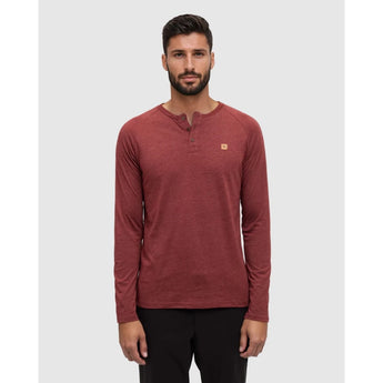 TENTREE - BAKER HENLEY LONGSLEEVE TEE | Cottage Red Heather