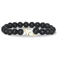FAHLO - RED PANDA TRACKING BRACELET | Lava Stone
