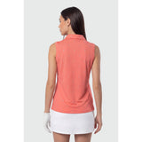 TEAMLTD - SLEEVELESS PAR-TEE POLO SHIRT | Coral Mini Palm