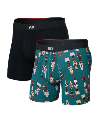 SAXX - VIBE XTRA SOFT COMFORT BOXER (2-PACK) | Nutcracker 25/Black
