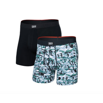 SAXX - VIBE XTRA SOFT COMFORT BOXER (2-PACK) | Snow Shadow/Blac
