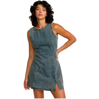 RVCA - JESSIE MINI DRESS | DUSTY BLUE WASH