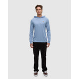 TENTREE - BAKER HOODED LONGSLEEVE TEE | Lakeside Blue Heather