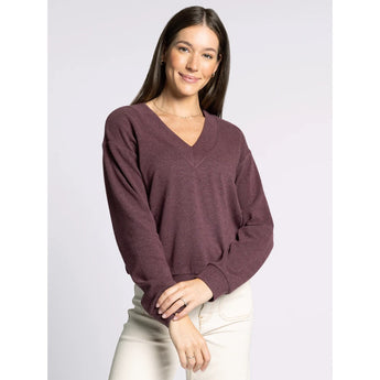 THREAD & SUPPLY - MANAL TOP | WINE HEATHER