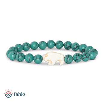 FAHLO - BISON TRACKING BRACELET | Turquoise