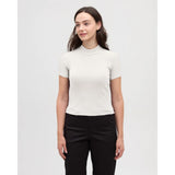 TENTREE - WHITNEY MOCK NECK | Cotton White