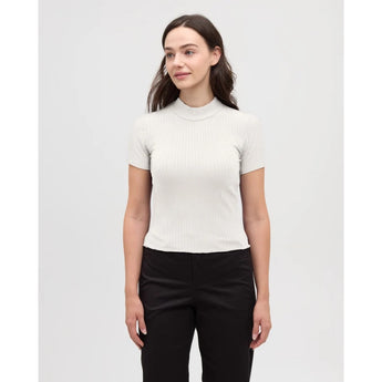 TENTREE - WHITNEY MOCK NECK | Cotton White