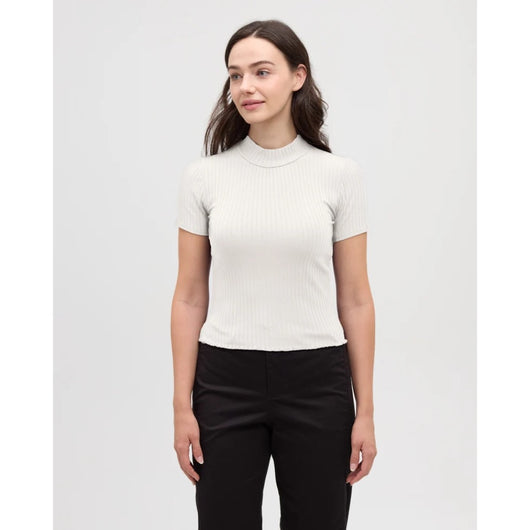 TENTREE - WHITNEY MOCK NECK | Cotton White