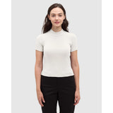TENTREE - WHITNEY MOCK NECK | Cotton White