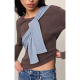 Z SUPPLY - ARLET MINI THERMAL TOP | Dark Chocolate