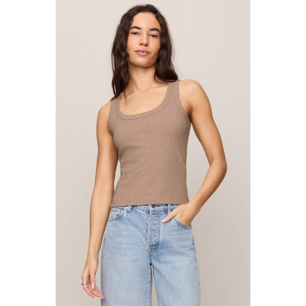 Z SUPPLY - ROWE RIB SCOOP TANK | Heather Ash