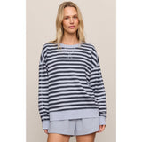 Z SUPPLY - EVERYDAY FRENCH TERRY STRIPED CREW | Eclipse
