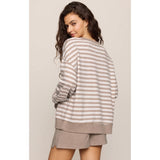 Z SUPPLY - EVERYDAY FRENCH TERRY STRIPED CREW | Heather Ash