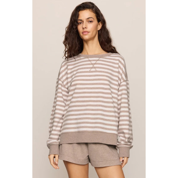 Z SUPPLY - EVERYDAY FRENCH TERRY STRIPED CREW | Heather Ash