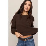 Z SUPPLY - COMING UP SWEATER | Dark Chocolate
