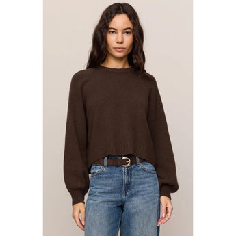 Z SUPPLY - COMING UP SWEATER | Dark Chocolate