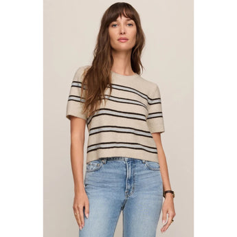 Z SUPPLY - GATEWOOD STRIPE SWEATER | Light Oatmeal Heather