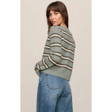 Z SUPPLY - MEDINA COZY STRIPE CARDIGAN | Aqua Cloud