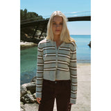 Z SUPPLY - MEDINA COZY STRIPE CARDIGAN | Aqua Cloud