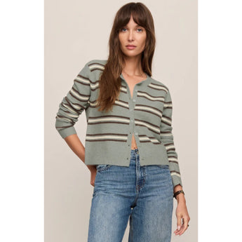 Z SUPPLY - MEDINA COZY STRIPE CARDIGAN | Aqua Cloud