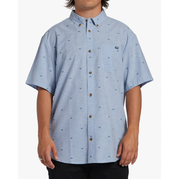 BILLABONG - ALL DAY JACQUARD SS BUTTON-UP | WASHED BLUE