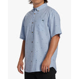 BILLABONG - ALL DAY JACQUARD SS BUTTON-UP | WASHED BLUE