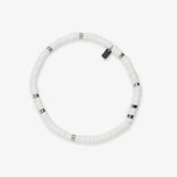 PURA VIDA - PUKA SHELL STRETCH ANKLET | SILVER