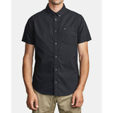 RVCA - THAT'LL DO STRETCH SS BUTTON-UP | BLACK - The Cabana.ca