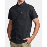 RVCA - THAT'LL DO STRETCH SS BUTTON-UP | BLACK - The Cabana.ca