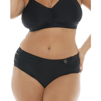 BODY GLOVE - SMOOTHIES RETRO PLUS SIZE BIKINI BOTTOM | BLACK - The Cabana.ca
