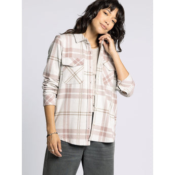 THREAD & SUPPLY - CASSIAN SHIRT | MAUVE TAN PLAID