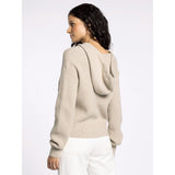 THREAD & SUPPLY - DOLLY SWEATER HOODED TOP | OXFORD TAN